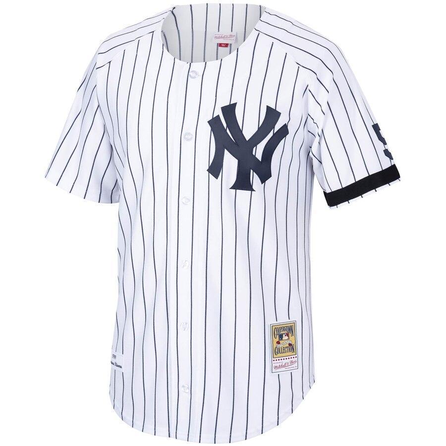 Mariano Rivera New York Yankees White/Navy Home 1999 Cooperstown Collection Authentic Jersey