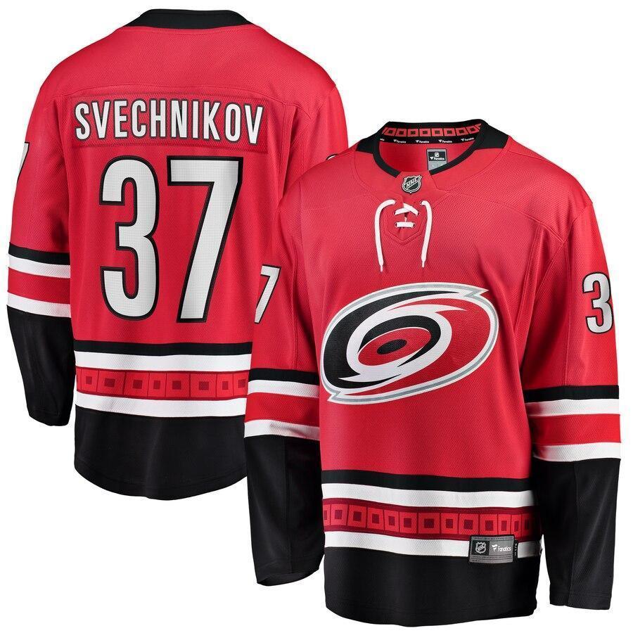 Andrei Svechnikov 37 Carolina Hurricanes Youth Red Breakaway Player Jersey