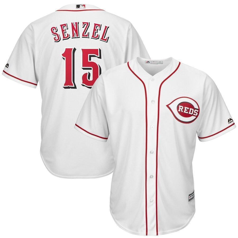 Nick Senzel Cincinnati Reds White Official Cool Base Player Jersey