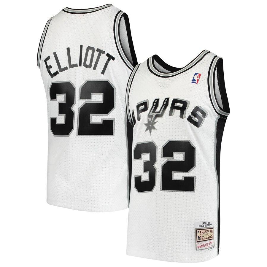 Sean Elliott San Antonio Spurs 1998-99 Hardwood Classics Swingman Jersey – White