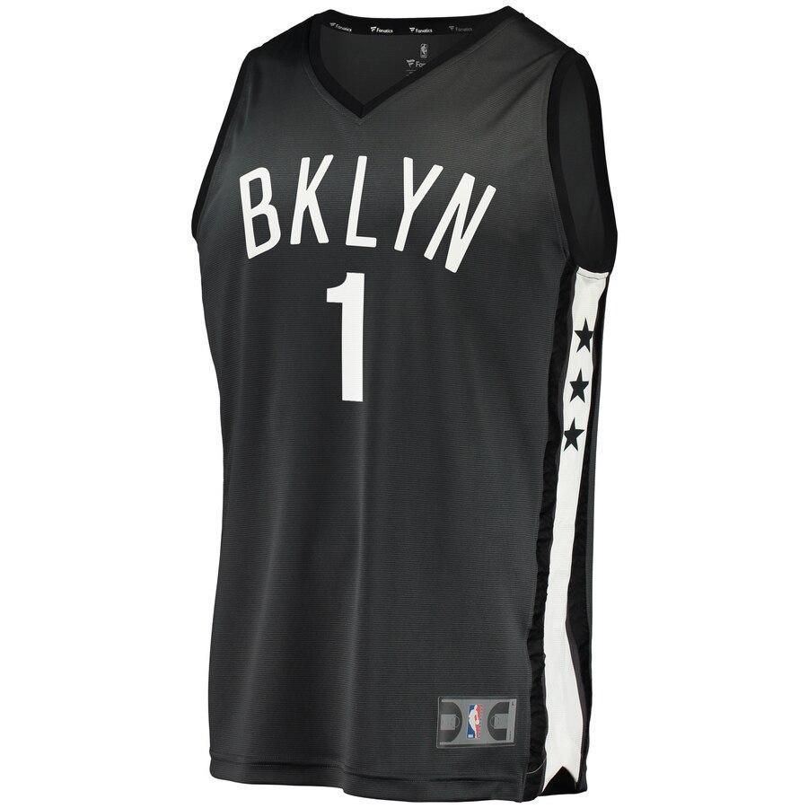 D'Angelo Russell Brooklyn Nets Fast Break Replica Jersey - Statement Edition – Black