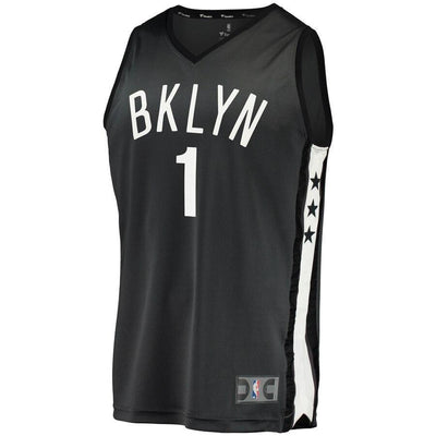 D'Angelo Russell Brooklyn Nets Fast Break Replica Jersey - Statement Edition – Black