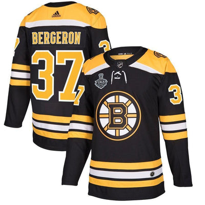Patrice Bergeron 37 Boston Bruins Black 2019 Stanley Cup Final Bound Home Authentic Player Jersey