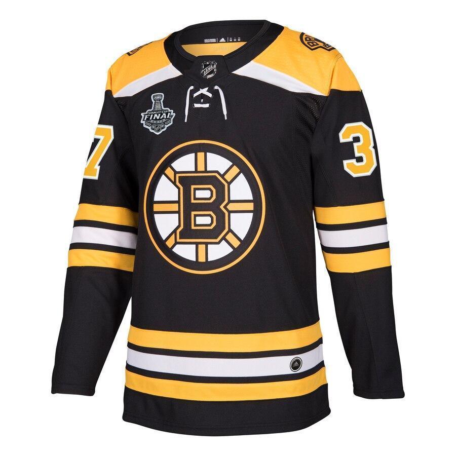 Patrice Bergeron 37 Boston Bruins Black 2019 Stanley Cup Final Bound Home Authentic Player Jersey
