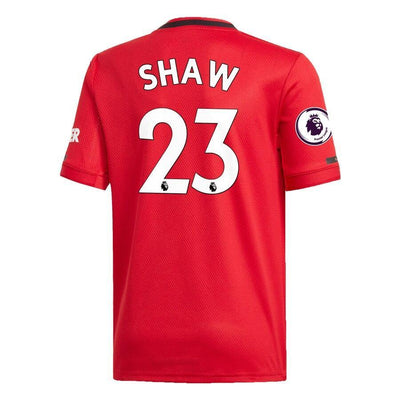 Luke Shaw Manchester United adidas Youth 2019/20 Home Replica Player Jersey – Red