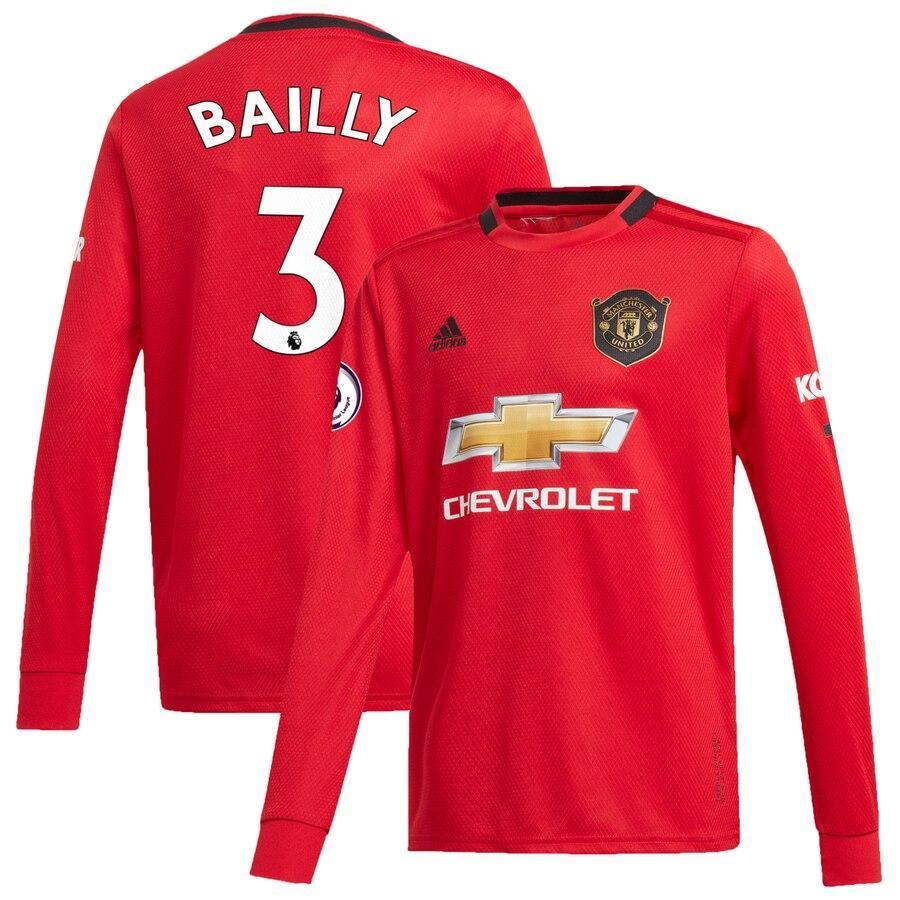 Eric Bailly Manchester United adidas Youth 2019/20 Home Replica Long Sleeve Player Jersey – Red