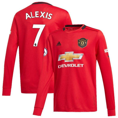 Alexis Sánchez Manchester United adidas Youth 2019/20 Home Replica Long Sleeve Player Jersey – Red