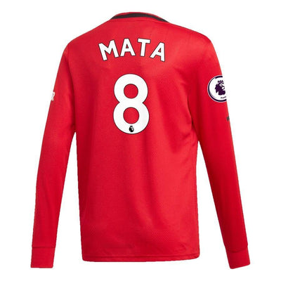 Juan Mata Manchester United adidas Youth 2019/20 Home Replica Long Sleeve Player Jersey – Red