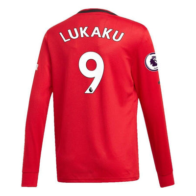 Romelu Lukaku Manchester United adidas Youth 2019/20 Home Replica Long Sleeve Player Jersey – Red