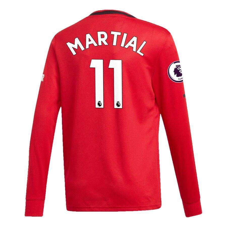 Anthony Martial Manchester United adidas Youth 2019/20 Home Replica Long Sleeve Player Jersey – Red