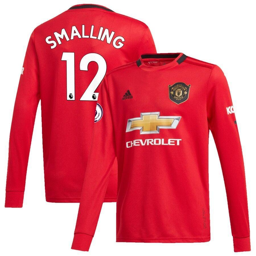 Chris Smalling Manchester United adidas Youth 2019/20 Home Replica Long Sleeve Player Jersey – Red