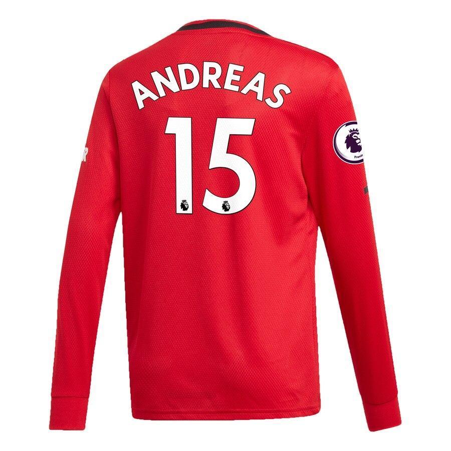 Andreas Pereira Manchester United adidas Youth 2019/20 Home Replica Long Sleeve Player Jersey – Red