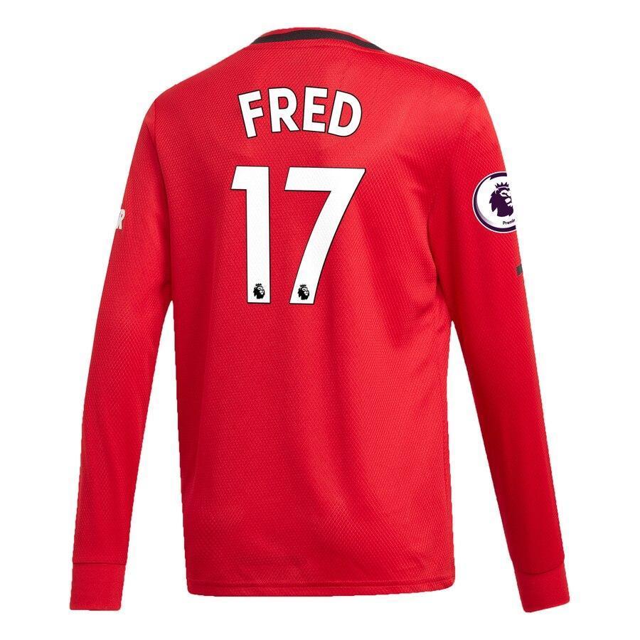 Fred Manchester United adidas Youth 2019/20 Home Replica Long Sleeve Player Jersey – Red
