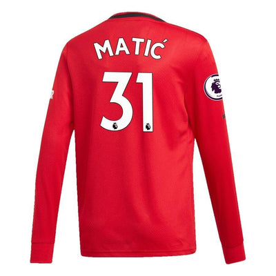 Nemanja Matic Manchester United adidas Youth 2019/20 Home Replica Long Sleeve Player Jersey – Red