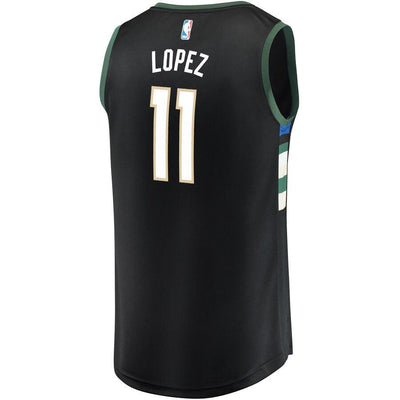 Brook Lopez Milwaukee Bucks Fast Break Replica Jersey - Statement Edition - Black