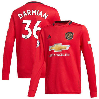 Matteo Darmian Manchester United adidas Youth 2019/20 Home Replica Long Sleeve Player Jersey – Red