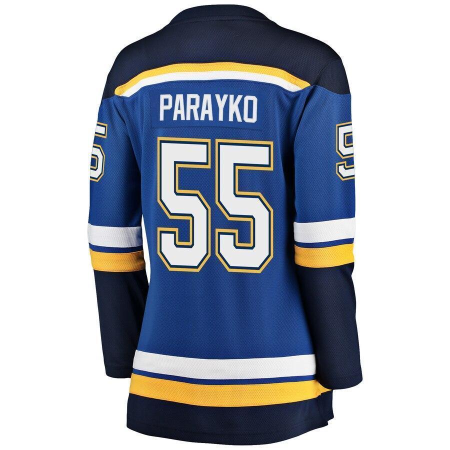 Colton Parayko 55 St. Louis Blues Women's Blue Home Premier Breakaway Player Jersey