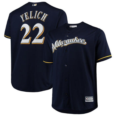 Christian Yelich Milwaukee Brewers Big & Tall Home Cool Base Player Jersey