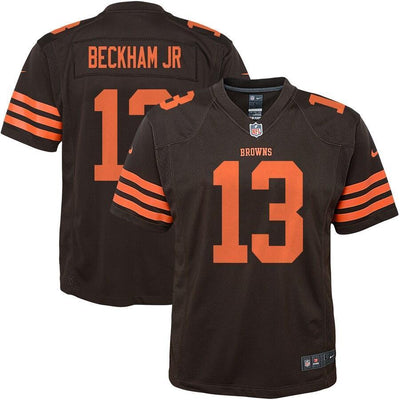 Odell Beckham Jr 13 Cleveland Browns Youth Brown Color Rush Player Game Jersey