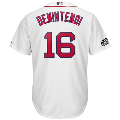Andrew Benintendi 16 Boston Red Sox White 2019 London Series Cool Base Player Jersey
