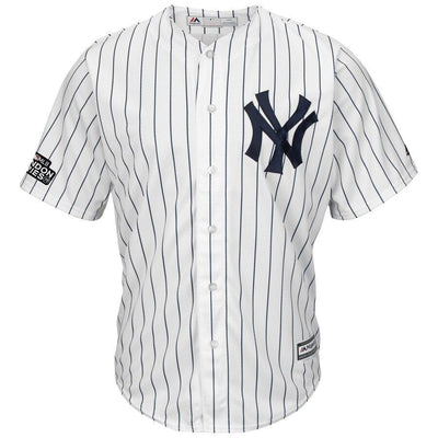 Aaron Judge 99 New York Yankees White/Navy 2019 London Series Cool Base Player Jersey