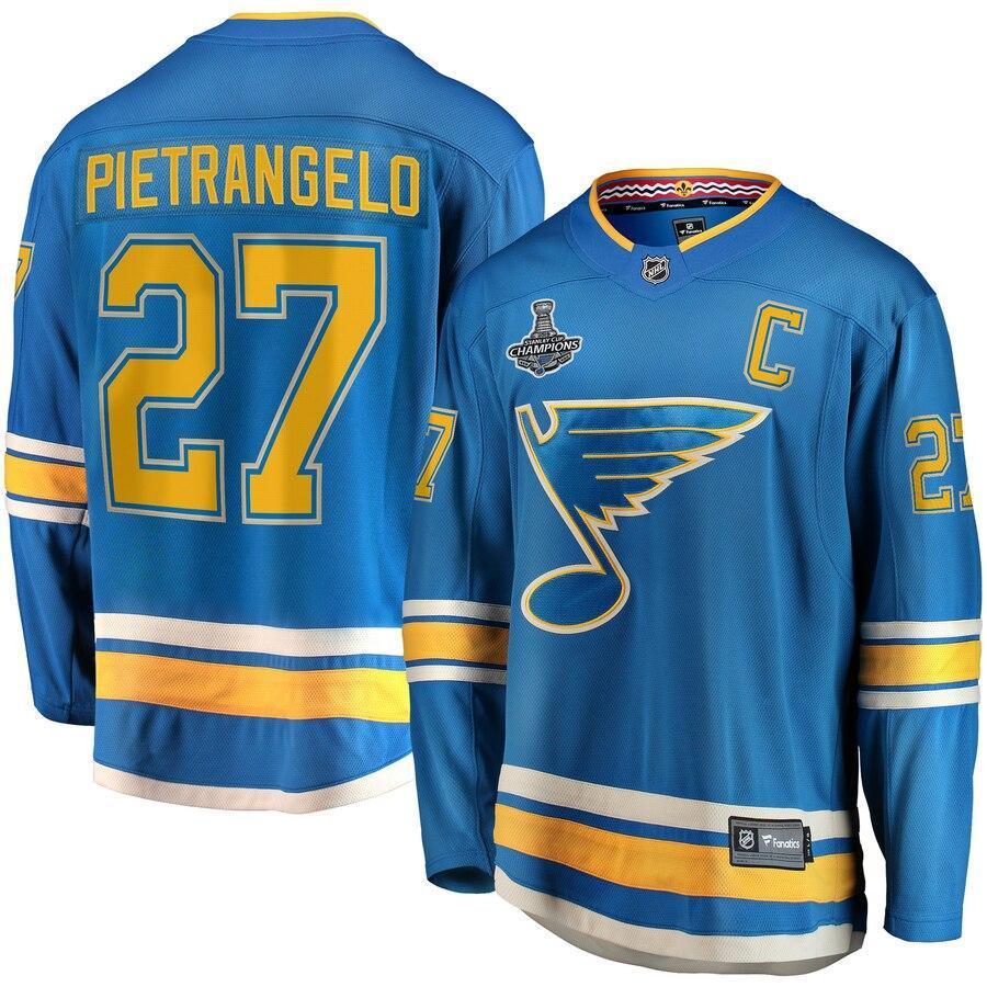 Alex Pietrangelo St. Louis Blues  Branded 2019 Stanley Cup Champions Alternate Breakaway Player Jersey - Blue