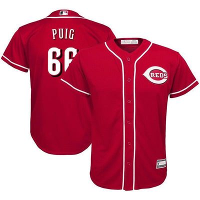 Yasiel Puig 66 Cincinnati Reds Youth Red Alternate Official Cool Base Player Jersey