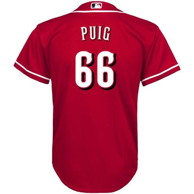 Yasiel Puig 66 Cincinnati Reds Youth Red Alternate Official Cool Base Player Jersey