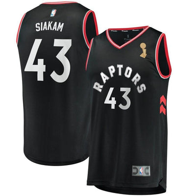 Pascal Siakam Toronto Raptors Youth Black 2019 NBA Finals Champions Fast Break Replica Player Jersey – Statement Edition
