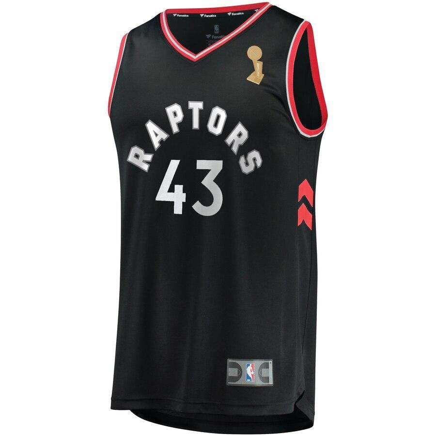 Pascal Siakam Toronto Raptors Youth 2019 NBA Finals Champions Fast Break Replica Player Jersey Black – Statement Edition