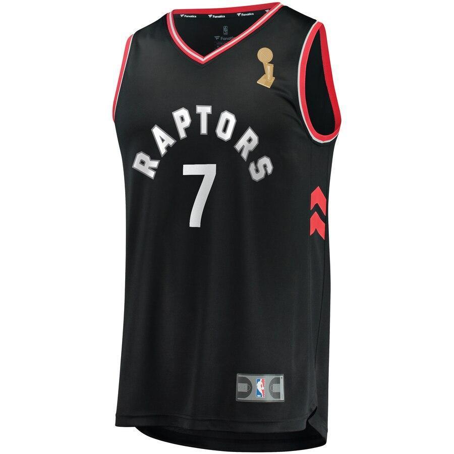Kyle Lowry Toronto Raptors Youth 2019 NBA Finals Champions Fast Break Replica Player Jersey Black – Statement Edition