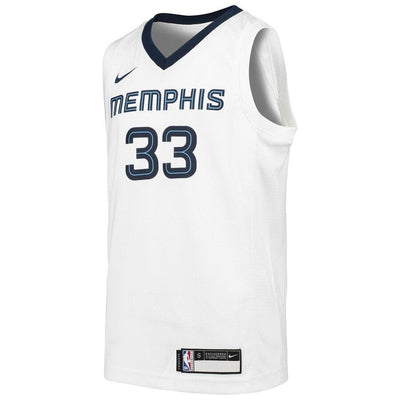Marc Gasol Memphis Grizzlies Youth White Swingman Jersey - Association Edition
