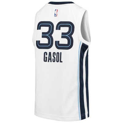 Marc Gasol Memphis Grizzlies Youth White Swingman Jersey - Association Edition