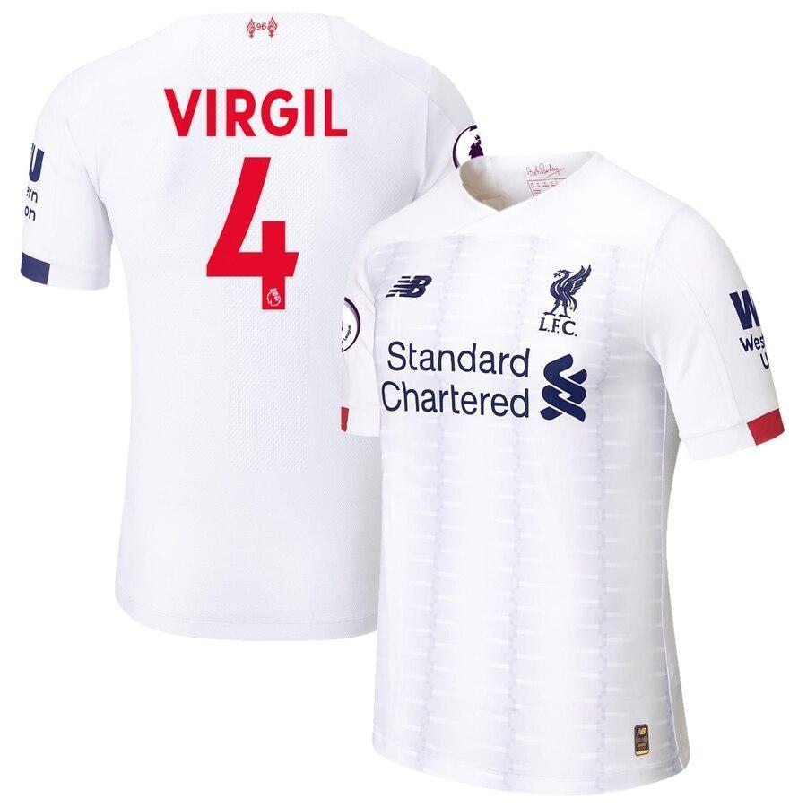 Virgil Van Dijk Liverpool New Balance 2019/20 Away Authentic Player Jersey – White