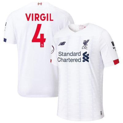 Virgil Van Dijk Liverpool New Balance 2019/20 Away Replica Player Jersey – White