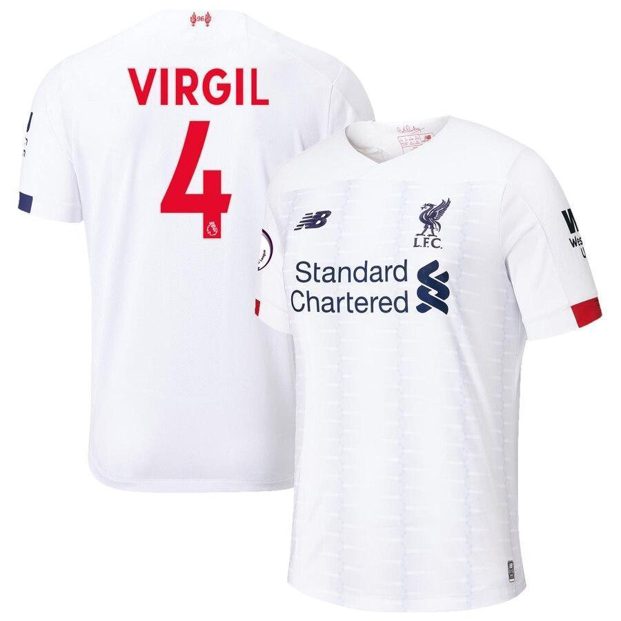Virgil Van Dijk Liverpool New Balance 2019/20 Away Replica Player Jersey – White