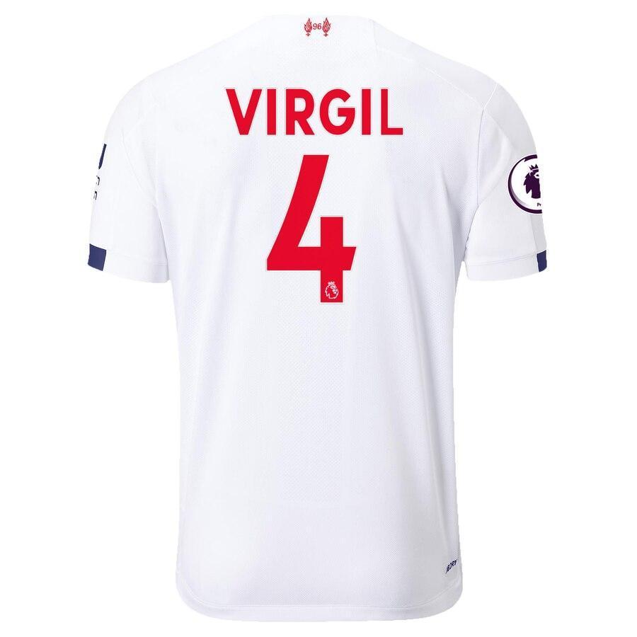 Virgil Van Dijk Liverpool New Balance 2019/20 Away Replica Player Jersey – White