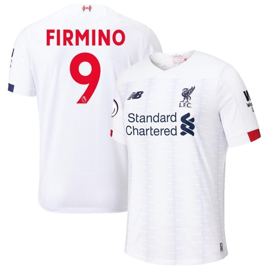 Roberto Firmino Liverpool New Balance 2019/20 Away Replica Player Jersey – White