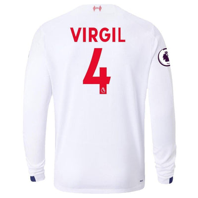Virgil Van Dijk Liverpool New Balance 2019/20 Away Replica Long Sleeve Player Jersey – White