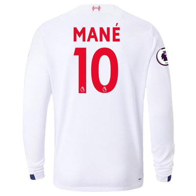 Sadio Mané Liverpool New Balance 2019/20 Away Replica Long Sleeve Player Jersey – White