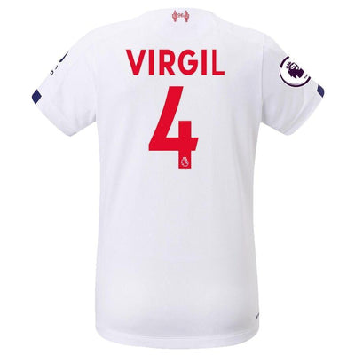 Virgil Van Dijk Liverpool New Balance Women's 2019/20 Away Replica Stadium Player Jersey – White