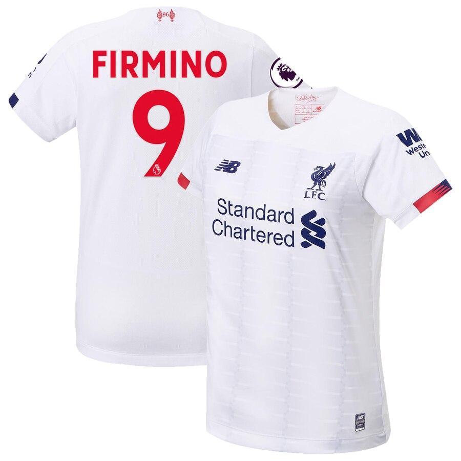 Roberto Firmino Liverpool New Balance Women's 2019/20 Away Replica Stadium Player Jersey – White