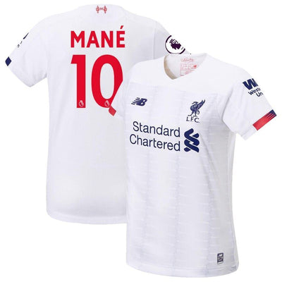 Sadio Mané Liverpool New Balance Women's 2019/20 Away Replica Stadium Player Jersey – White