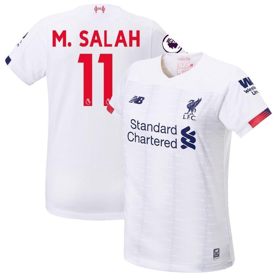 Mohamed Salah Liverpool New Balance Women's 2019/20 Away Replica Stadium Player Jersey – White