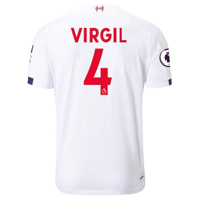 Virgil Van Dijk Liverpool New Balance Youth 2019/20 Away Replica Stadium Player Jersey – White
