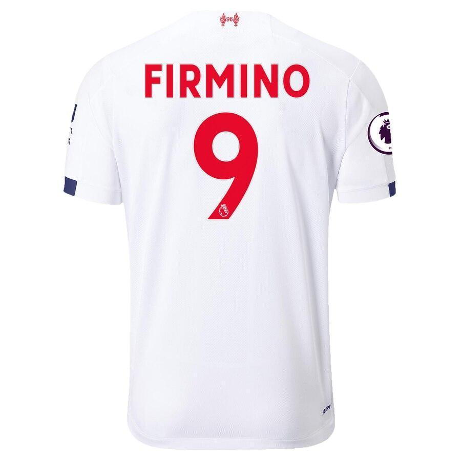 Roberto Firmino Liverpool New Balance Youth 2019/20 Away Replica Stadium Player Jersey – White