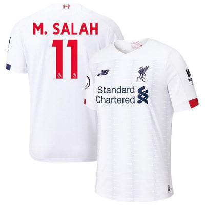 Mohamed Salah Liverpool New Balance Youth 2019/20 Away Replica Stadium Player Jersey – White
