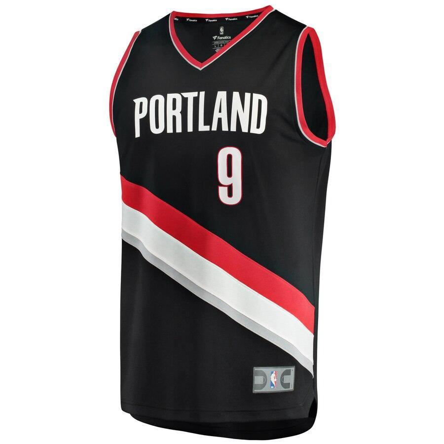 Nassir Little Portland 2019 NBA Draft First Round Pick Fast Break Replica Jersey Black - Icon Edition