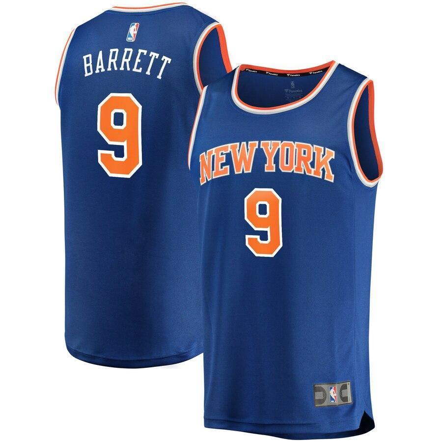 R.J. Barrett New York Knicks 2019 NBA Draft First Round Pick Fast Break Replica Jersey Royal - Icon Edition