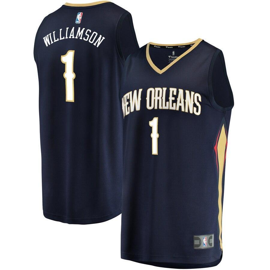 Zion Williamson New Orleans Pelicans 2019 NBA Draft First Round Pick Fast Break Replica Jersey- Association Edition